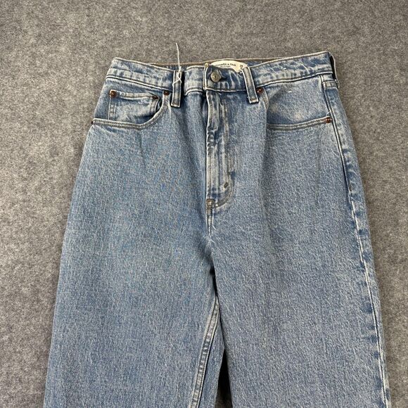 Abercrombie & Fitch 90s Straight Jeans Womens 6 Ultra High Rise Blue 29x31 - Picture 2 of 9